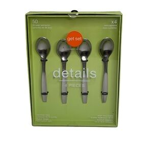Boxed Set of Four Stainless Steel Toddler Spoons 50 Year Warranty New in Box